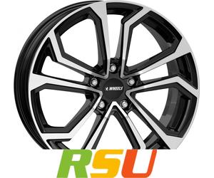 4x itWheels Ella gloss black polished 6.5x16" ET40 LK5 114.3 ML 73.1 Alufelge...