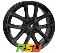4x itWheels Mira gloss black 7x17" ET45 LK5 108 ML 70.1 Alufelgen 17 Zoll
