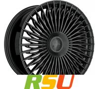 4x Keskin KT X1 Exclusive black painted 8.5x19" ET40 LK5 108 ML 72.6 Alufelge...