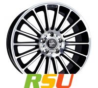4x Keskin KT15 Speed black front polish 8.5x19" ET30 LK5 112 ML 66.6 Alufelge...