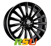 4x Keskin KT18 Turbo black lip polish 7x17" ET40 LK5 114.3 ML 72.6 Alufelgen ...