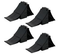 4x KFZ Unterlegkeile Bremskeil Hemmschuhe inkl. Halter PKW Anhänger Wohnwagen