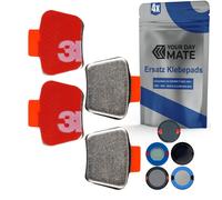 Ersatz Klebestreifen Set, 4 Stück, kompatibel mit OOONO CO-DRIVER NO2, PARK P-DISC NO1, NO2, NO3, Metallplättchen mit Klebepads, für Parkscheibe, Blitzerwarner, Halter Klebesticker Windschutzscheibe