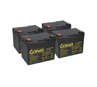 4x Kung Long U1-36NE AGM-Akkus 12V 36Ah (48V) - für Trendmobil Uranus