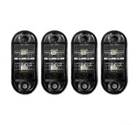 4X LED Seitenmarkierungsleuchten 12V/24V IP68 Wasserdicht Für LKW Bus Anhänger Wohnmobil Gelb Rot Weiß 2-LED Front Heck Kennzeichnung(White)