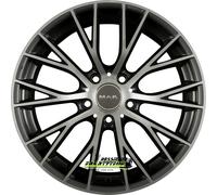 4x Mak München gun metallic mirror 8.5x20 ET15 - LK5/120 ML72.6 Felge Alu
