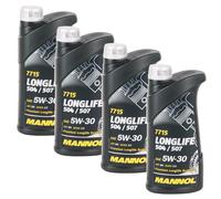 4x MANNOL 7715 LONGLIFE 504/507, 1L