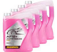 4x MANNOL Antifreeze Kühlerfrostschutz AF12+ -40°C, Rot-Lila, 5L