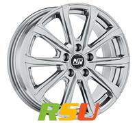4x MSW MSW 79 full silver 7x17" ET48.5 LK5 114.3 ML 67.1 Alufelgen 17 Zoll
