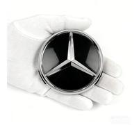 4x Nabendeckel für Mercedes Benz 75mm Nabenkappe Schwarz Radnaben Radkappen