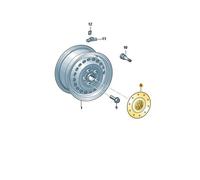 4x Nabendeckel Radkappen VW T5 T6 Amarok 7H0601151B RVB