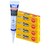 4x NGK 1654 Zündkerzen + LIQUI MOLY Fett für