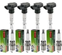 4x NTY Zündspule + DENSO Zündkerze für Honda HR-V RU 1.5 Jazz IV GK_
