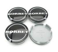 4x Original Borbet Nabendeckel Felgendeckel Nabenkappe Schwarz Glanz 55mm 74404