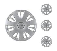 4x ORIGINAL GM Opel Radkappe Radblende SILBER 15 Zoll CORSA D 13214814