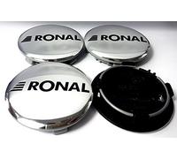 4X Original Ronal 64mm Nabendeckel Nabenkappe Hochglanz Poliert Center Cap Deckel Felgendeckel