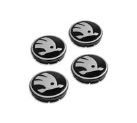 4x Original Skoda Felgendeckel Nabendeckel Nabenkappen schwarz grau 5LA071213D