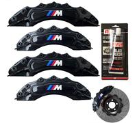 4x PLASTIK Schwarz BMW M Scheibenbremse Bremssattel Abdeckung Haltbar + SILIKON