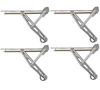 4x PROPLUS Ausdrehstütze Stützfuß Steckstütze Wohnwagen 19mm Kurbelstützen 600kg