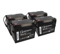 4x Q-Batteries 12LC-75 / 12V - 77Ah Blei Akku Zyklentyp AGM - Deep Cycle VRLA