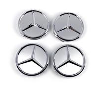 4x Radkappen Für Mercedes Benz Felgendeckel Emblem Nabendeckel 75mm