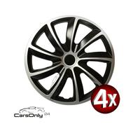 Radzierblende Quad schwarz/Silber 17 Zoll 4er Set