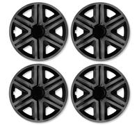 4x Radkappen Radblenden Radzierblenden Action 16 Zoll Graphit Schwarz Set für VW