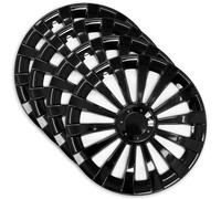 4x Radkappen Radblenden Radzierblenden Meridian Schwarz 15 Zoll Set für Mercedes