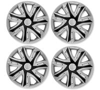 4x Radkappen Radzierblenden Supernova 15 Zoll Silber Schwarz Set für VW