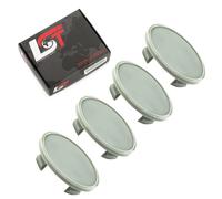 4x Radnabenkappe Nabendeckel Felgendeckel Grau ø 66mm für SKODA