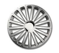 4x Radzierblende 15 Zoll ABS silber 2-fach lackiert Radical Pro | PETEX