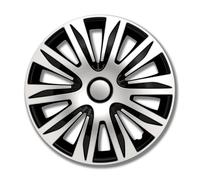 PETEX RB547516 Radzierblendenset Nardo, doppelt lackiert ABS, Silber, Größe 16 Zoll