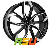 4x RC-Design RC34 schwarz front-poliert 6.5x17" ET60 LK5 120 ML 65.1 Alufelge...
