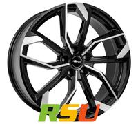 4x RC-Design RC34 schwarz front-poliert 8.5x19" ET56 LK5 108 ML 63.4 Alufelge...