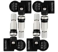 4x RDKS TPMS Reifendrucksensor Reifendruckkontrollsystem Metallventil Schwarz passend für C-HR 2016-2019