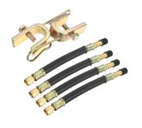 4x Reifenventilverlängerung Doppelreifen Rad LKW Bus Transit Adapter + Klemmen