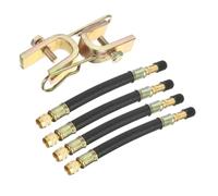 4x Reifenventilverlängerung Doppelreifen Rad LKW Bus Transit Adapter + Klemmen