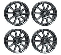 4x Rial Felgen Alufelgen Milano 6.5Jx16 ET40 4x100 titanium kompatibel mit DACIA Dokker Lodgy Logan Logan Pick Up Sandero