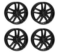 4x Rial Felgen Alufelgen X10 7.0Jx18 ET45 5x112 racing-schwarz kompatibel mit VOLKSWAGEN Beetle Caddy E-Golf EOS Golf Jetta Passat T-ROC T-Roc