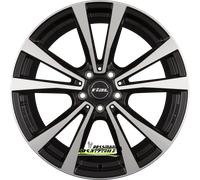 4x Rial M12X diamant-schwarz frontpoliert 9x20 ET48 - LK5/112 ML66.5 Felge Alu