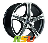 4x Ronal R55 SUV mattschwarz-frontkopiert 9x19" ET40 LK5 114.3 ML 82 Alufelge...