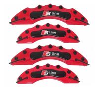 4x Rot Plastik Audi S line Scheibenbremse Bremssattel Abdeckung Haltbar