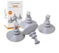 4X Saugnapfhaken grau PVC Starke Haftkraft für Thermomatten Saufnapf Set Befestigung Frontscheibenabdeckung Wohnmobil Auto Camping Ø 4,4 cm