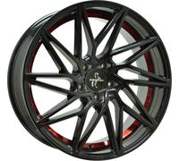 Keskin, KT20 Future, 8x18 ET30 5x112 72,6, black painted red inside