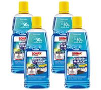 4x SONAX Frostschutz & Klarsicht 1L Scheibenreiniger Konzentrat Citrus 1L Winter