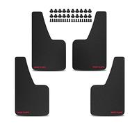 4X Universal Auto Schmutzfänger Spritzlappen Spritzschutz Schwarz Kompatibel mit Schrägheck Kombi Limousine SUV Cabriolet Coupe MPV Pickup 360 * 210 mm