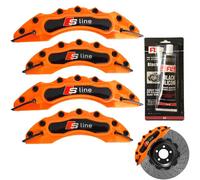 4x Universal PLASTIK Abdeckung Bremssattel Bremse 17-20 Zoll für Audi + SILIKON