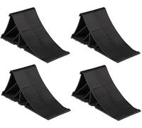 4 Stück Unterlegkeile für Anhänger PKW mit Halter Schwarz Hemmschuhe Bremskeile