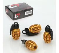4x VENTILKAPPE REIFENVENTIL GRANATE GOLD FÜR PKW LKW MOTORRAD FAHRRAD QUAD KFZ