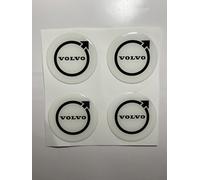 4x Volvo Aufkleber für Radnabenkappen Selbstklebende Embleme für Felgen